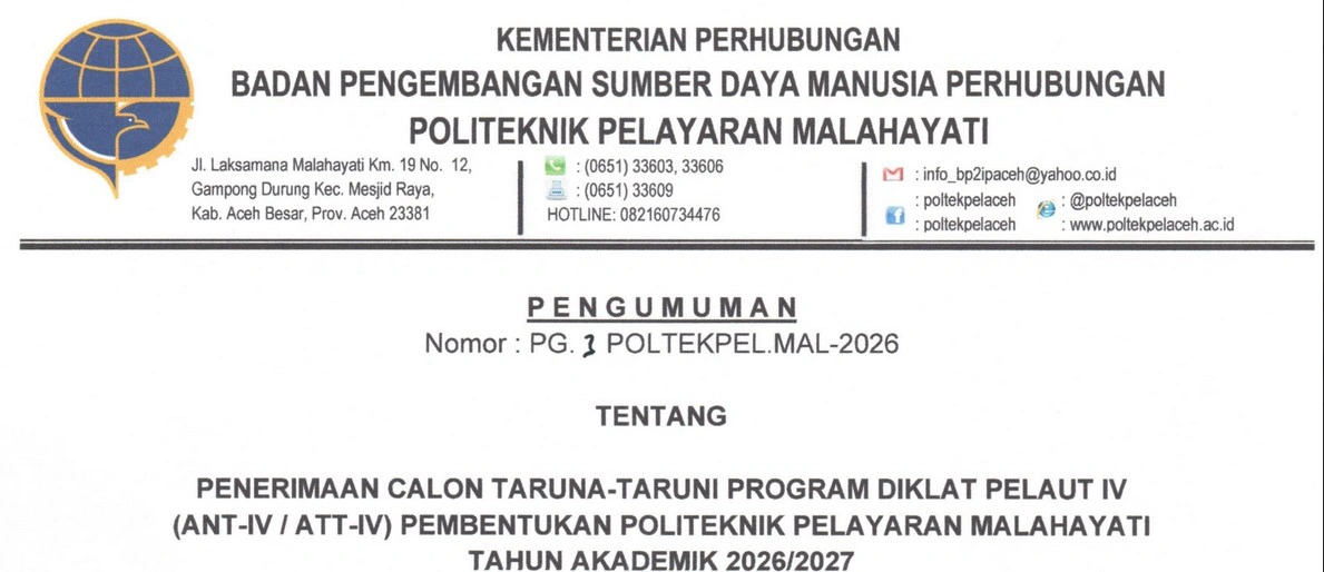 PG. 3 PENERIMAAN CALON TARUNA PROGRAM DP IV PEMBENTUKAN